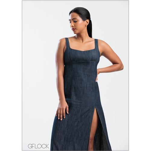 Denim Midi Dress - 250625