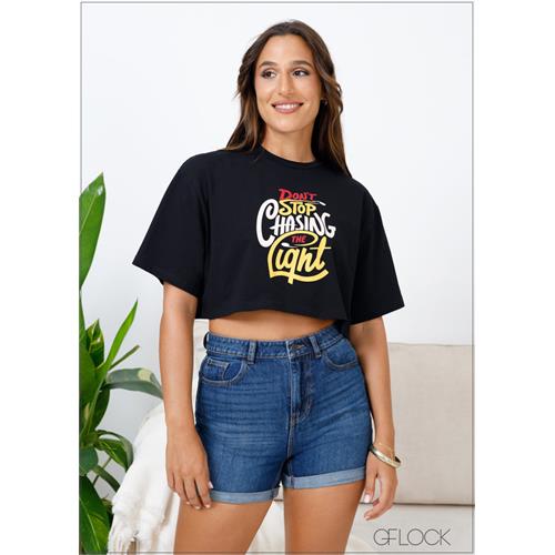 Graphic Crop Tee - 270324