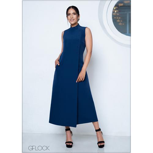 High Neck Sleeveless Maxi Dress - 310323