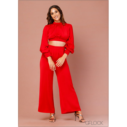 High Waisted Flared Pant - 071222