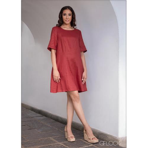 Linen Shift Dress - 021023