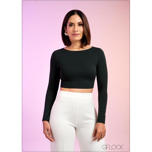 Long Sleeved Crop Top - 290324