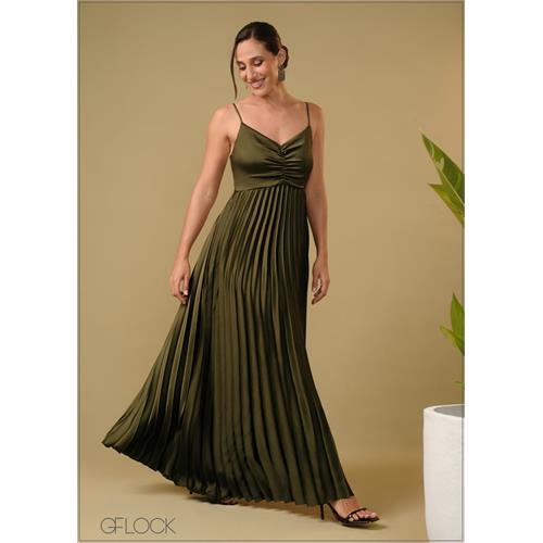 Pleated Maxi Dress - 181024