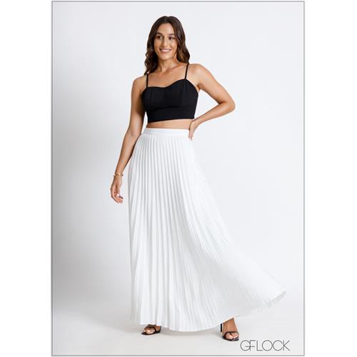 Pleated Maxi Skirt - 150724