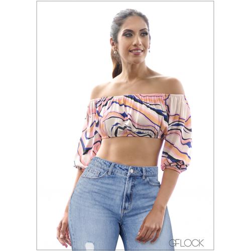 Printed Crop Top - 031123