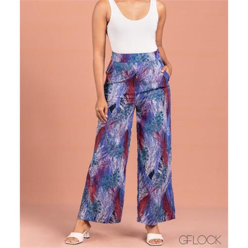 Printed Wide Leg Pant - 1803