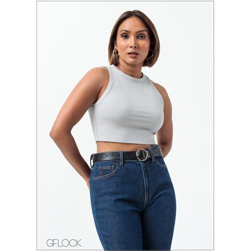 Sleeveless Rib Top - 160625