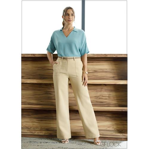 Straight Leg Pant With Seam - 090824