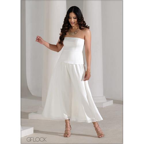 Strapless Flare Maxi Dress - 090625