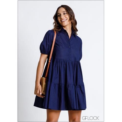 Tiered Shirt Dress- 150724