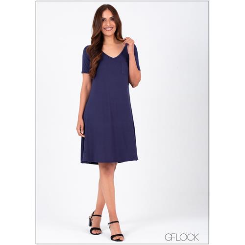 V-Neck Swing Dress - CB1221