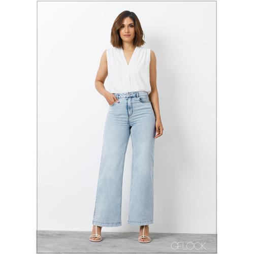 Wide Leg Moon Wash Jean - Long Length - 010624