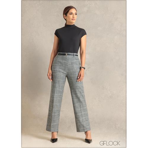 Wide Leg Tweed Pant - 241123