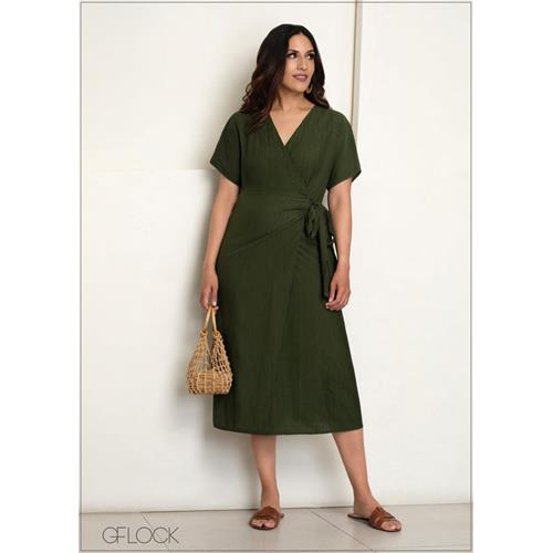 Wrapped Midi Dress - 140625