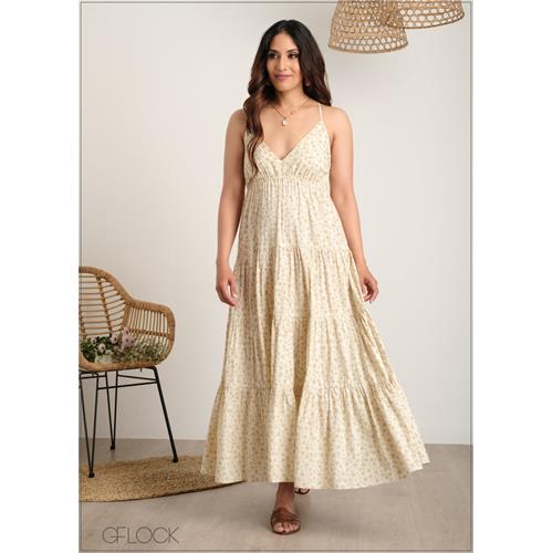 Floral Printed Tiered Dress - 060625