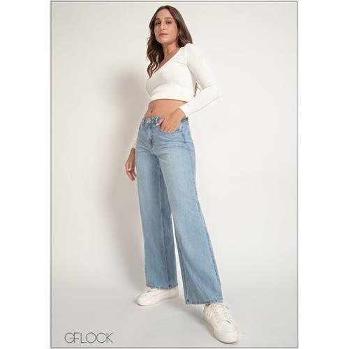 Light Blue Low Waist Jean - 080624