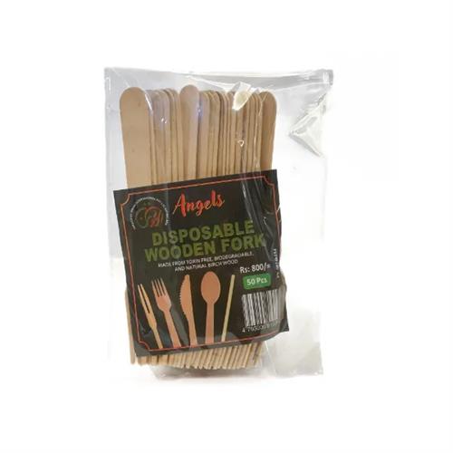 Angels Wooden Forks 50 Pcs