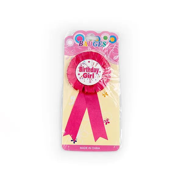 Party Hat Birthday Girl Badge