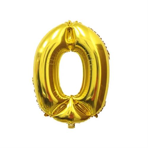 Party Hat Foil Number Baloons Gold 32