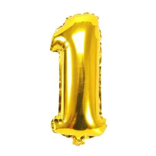 Party Hat Foil Number Baloons Gold 32