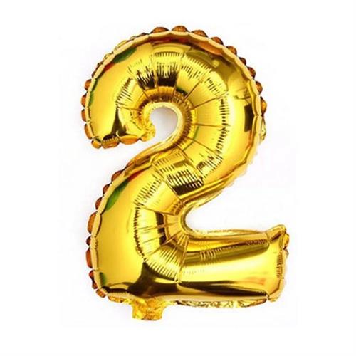 Party Hat Foil Number Baloons Gold 32