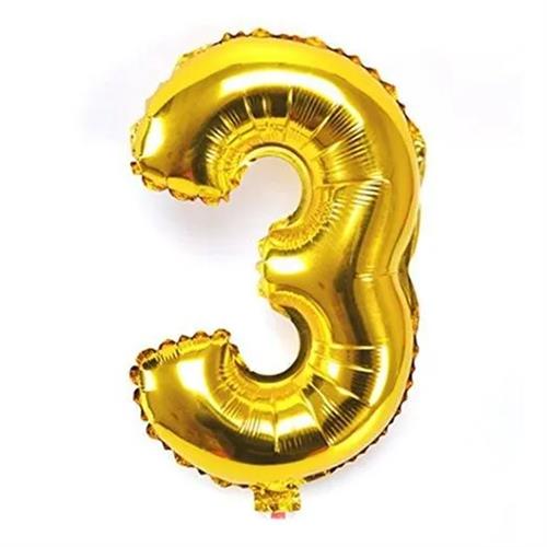 Party Hat Foil Number Baloons Gold 32