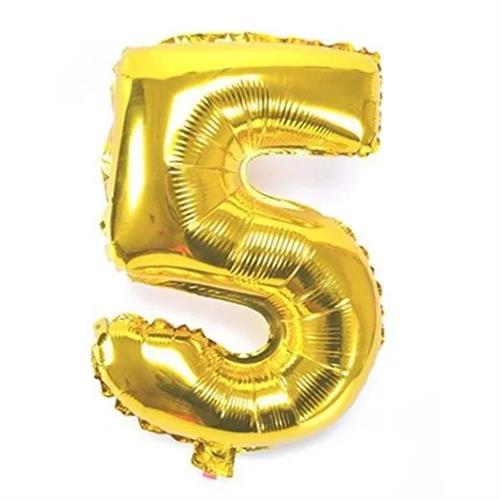 Party Hat Foil Number Baloons Gold 32