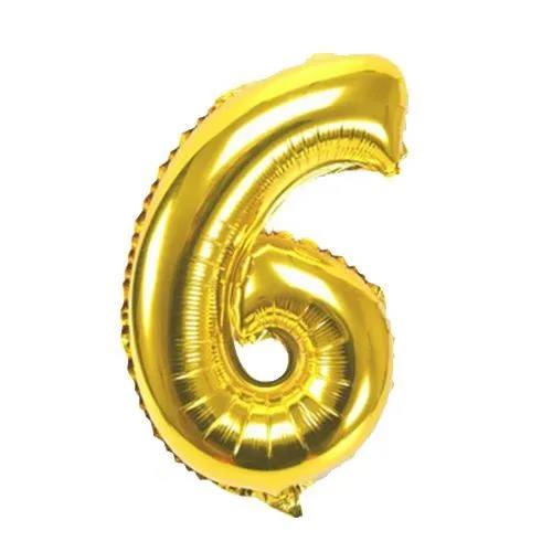 Party Hat Foil Number Baloons Gold 32