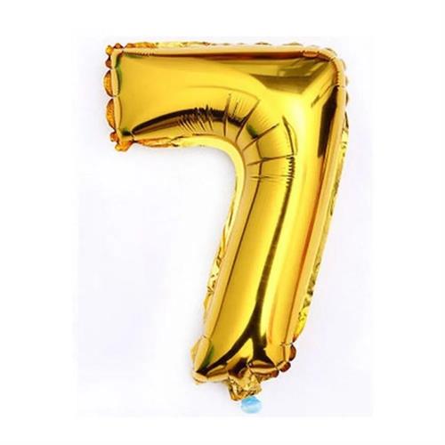 Party Hat Foil Number Baloons Gold 32