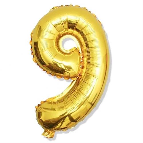 Party Hat Foil Number Baloons Gold 32