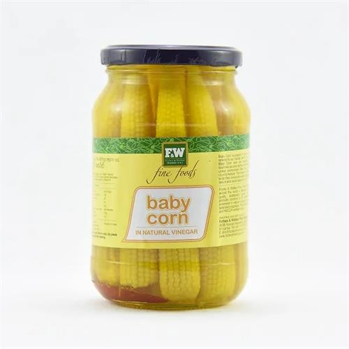 F&W Baby Corn In Vinegar 500G