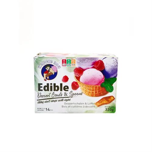 Waffle Boy Edible Dessert Bowls & Spoons 320G