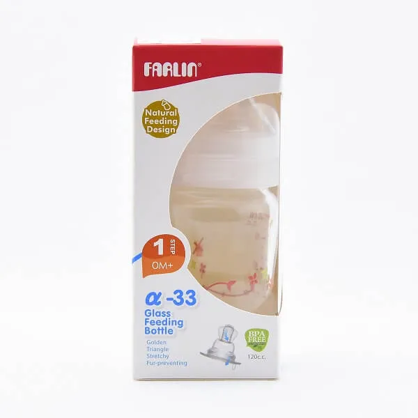 Farlin Glass Feeding Bottle Natural Design 0M+ 1Step 120C.C.