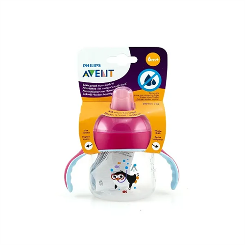 Philips Avent Baby Feeding Drinking Cup Pink 7Oz 6M+ 200Ml