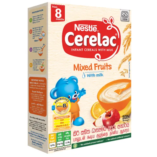 Nestle Cerelac Cereal Mixed Fruit With Milk From 8 Months 200G