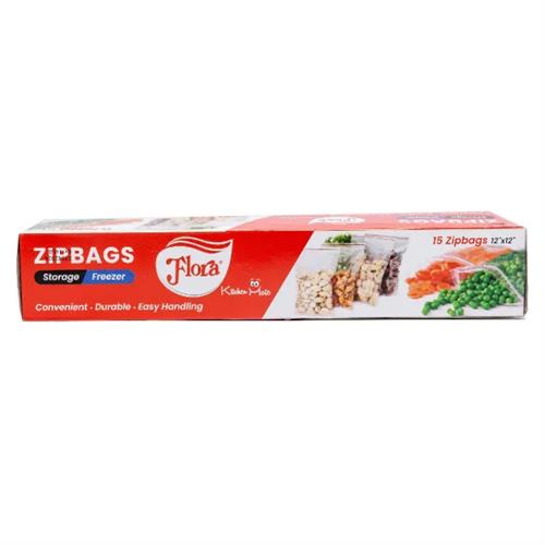 Flora Kitchen Mate Zip Bags 15Pcs