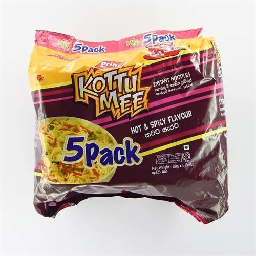 Prima Noodles Kottu Mee Hot & Spicy Five Bag 400G