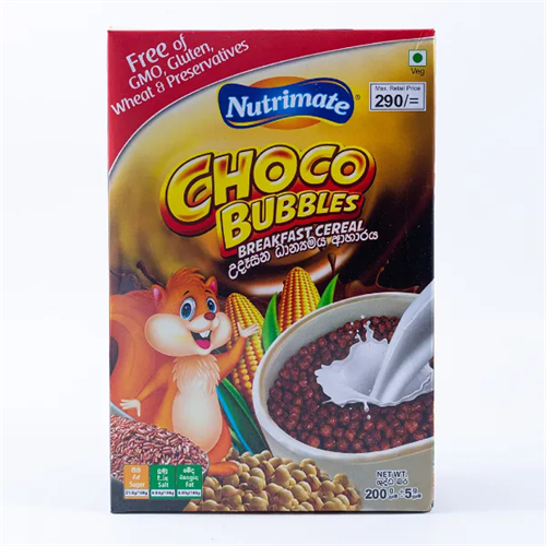 Nutrimate Chocobubbles Cereal Box 200G