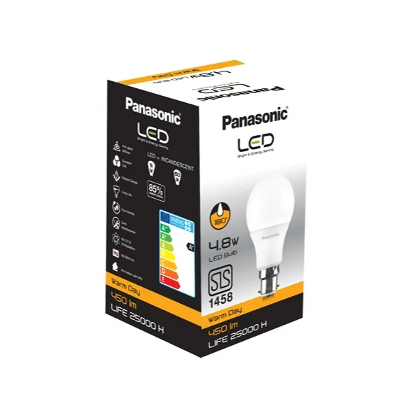 Panasonic Led Bulb 4.8W Warm Day Pin 22