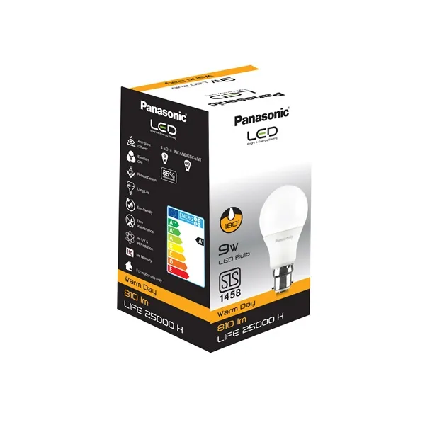 Panasonic Led Bulb 9W Warm Day Pin 22