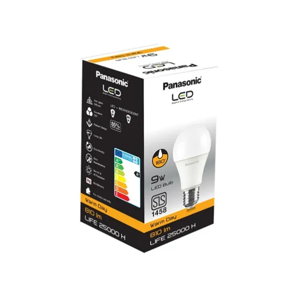 Panasonic Led Bulb 9W Warm Day Scrw 27