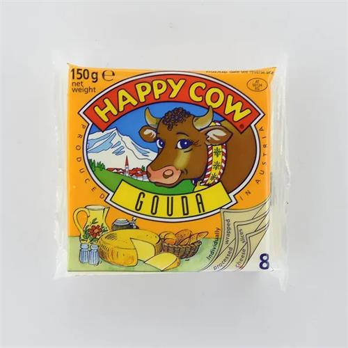 Happy Cow Cheese Slices Gouda 150G