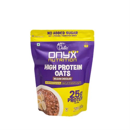 Onyx High Protein Oats Belgium Chocolate Stand Up Pouch 350G