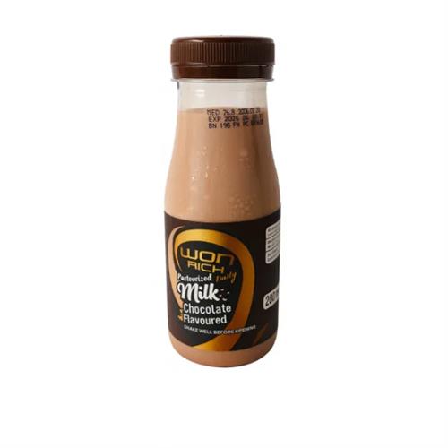 Wonrich Chocolate Flavored Pasteurized Milk 200 Ml