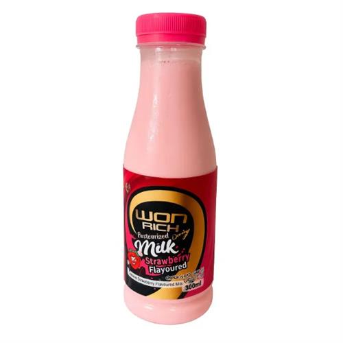 Wonrich Strawberry Flavored Pasteurized Milk 450 Ml