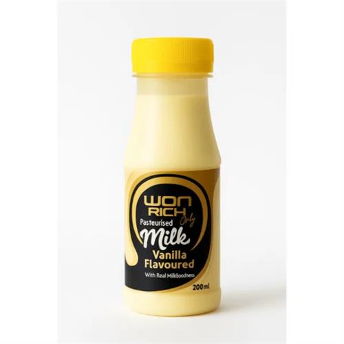 Wonrich Vanilla Flavored Pasteurized Milk 200 Ml
