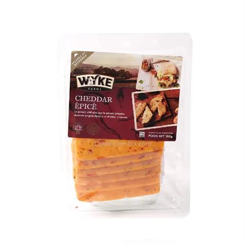 Wyke Farms Cheddar Cheese With Chilli Slices 160G