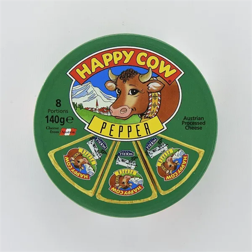 Happy Cow Cheese Pepper Wedges 140G