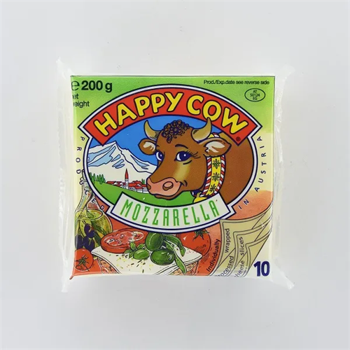 Happy Cow Cheese Slices Mozzarella 200G