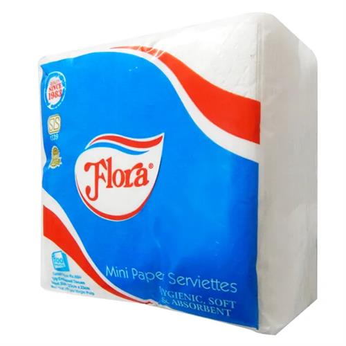 Flora Mini Paper Serviettes 100S